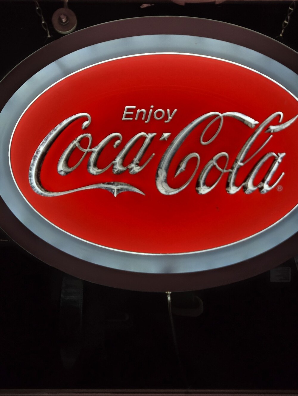COCA COLA LED LIGHT UP SIGN 19.5" X 14.5". RARE SIGN. NICE COKE BRAND ORIGINAL